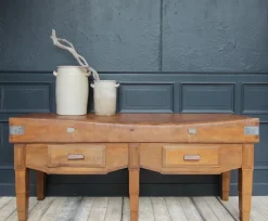 Pamono Large French Art Deco Butcher's Block Table, 1920s Online