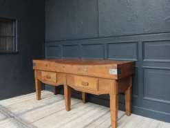 Pamono Large French Art Deco Butcher's Block Table, 1920s Online