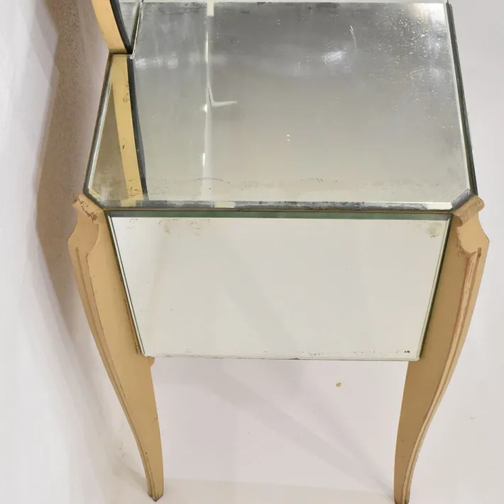 Pamono Large French Coiffeuse Glass Dressing Table for Ledies, 1950s Online