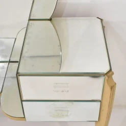 Pamono Large French Coiffeuse Glass Dressing Table for Ledies, 1950s Online