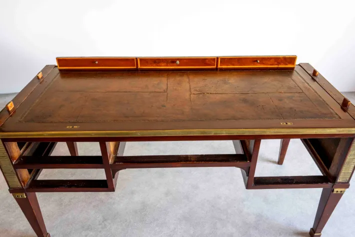 Pamono Large French Mahogany Cylinder Bureau New