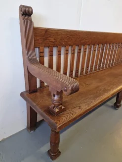 Pamono Large German Church Bench in Oak Clearance