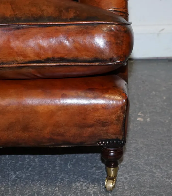 Pamono Large Hand Dyed Leather Chairs, Set of 2 Hot