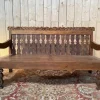 Pamono Large Indonesian Garden Bench in Carved Walnut Outlet