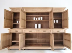 Pamono Large Late 19th Century Bleached Oak Cabinet