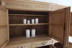 Pamono Large Late 19th Century Bleached Oak Cabinet