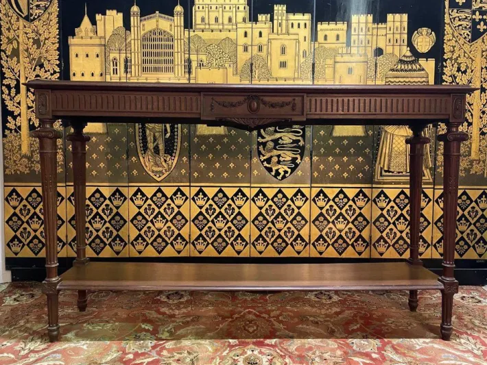 Pamono Large Louis XVI Style Walnut Console Table Discount