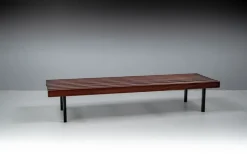 Pamono Large Mahogany Bench from Wiener Werkstätten, 1960s Online