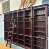 Pamono Large Mahogany Library Bookcase with Ladder Hot