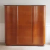 Pamono Large Mid-Century Curved 3-Door Wardrobe, 1950s