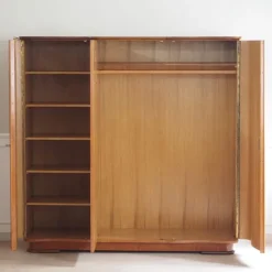 Pamono Large Mid-Century Curved 3-Door Wardrobe, 1950s