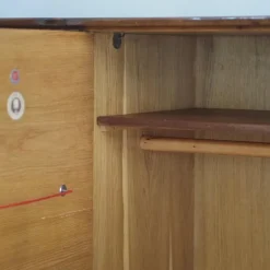 Pamono Large Mid-Century Curved 3-Door Wardrobe, 1950s