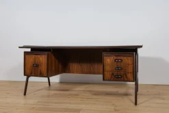 Pamono Large Mid-Century Freestanding Rosewood Desk, Denmark, 1960s