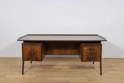 Pamono Large Mid-Century Freestanding Rosewood Desk, Denmark, 1960s