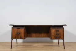 Pamono Large Mid-Century Freestanding Rosewood Desk, Denmark, 1960s