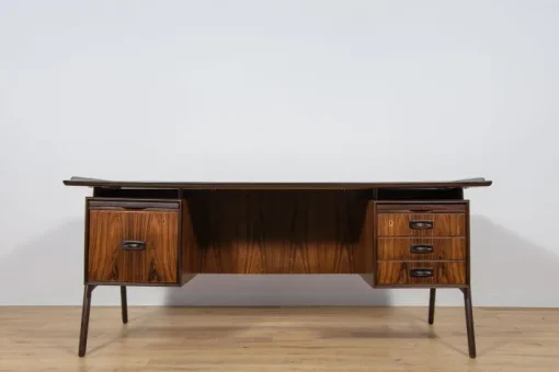 Pamono Large Mid-Century Freestanding Rosewood Desk, Denmark, 1960s