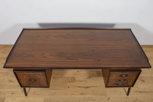 Pamono Large Mid-Century Freestanding Rosewood Desk, Denmark, 1960s