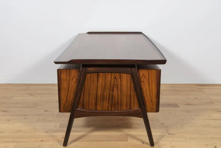 Pamono Large Mid-Century Freestanding Rosewood Desk, Denmark, 1960s