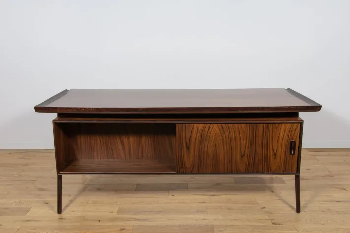 Pamono Large Mid-Century Freestanding Rosewood Desk, Denmark, 1960s