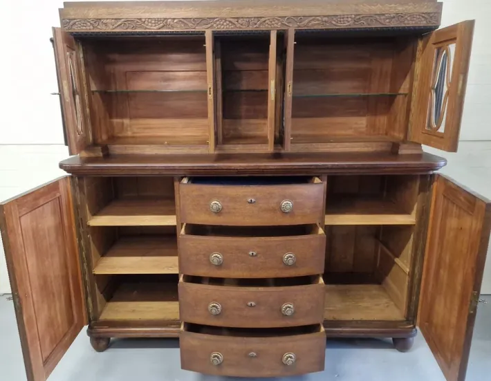 Pamono Large Oak Display Buffet New