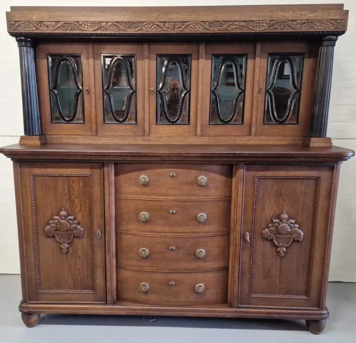 Pamono Large Oak Display Buffet New