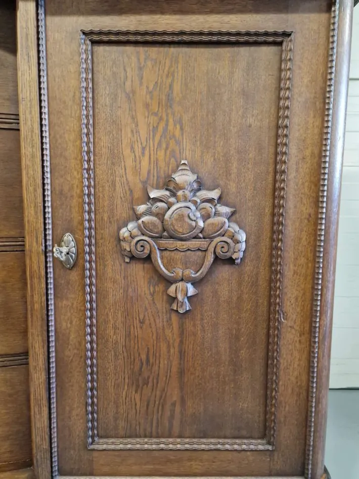 Pamono Large Oak Display Buffet New