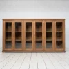 Pamono Large Oak Display Case, Early 20th Century