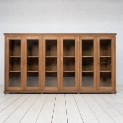 Pamono Large Oak Display Case, Early 20th Century