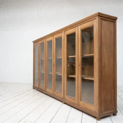 Pamono Large Oak Display Case, Early 20th Century