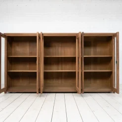 Pamono Large Oak Display Case, Early 20th Century