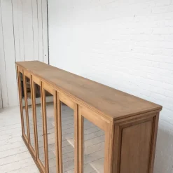 Pamono Large Oak Display Case, Early 20th Century