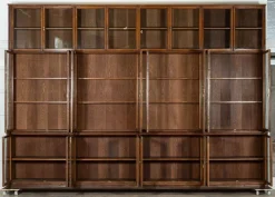 Pamono Large Oak Glazed Haberdashery Bookcase Cabinet, 1890 Clearance