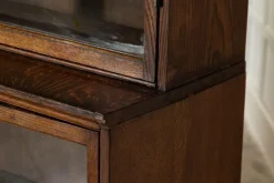 Pamono Large Oak Glazed Haberdashery Bookcase Cabinet, 1890 Clearance