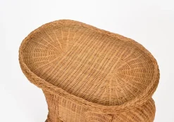 Pamono Large Rattan and Wicker Elephant Side Table attributed to Vivai del Sud, Italy, 1970s Hot
