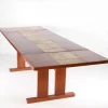 Pamono Large Rosewood and Ceramic Dining Table, 1970s New