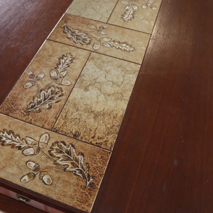 Pamono Large Rosewood and Ceramic Dining Table, 1970s New