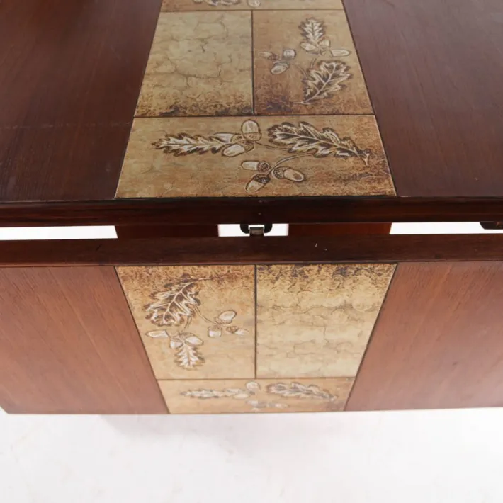 Pamono Large Rosewood and Ceramic Dining Table, 1970s New