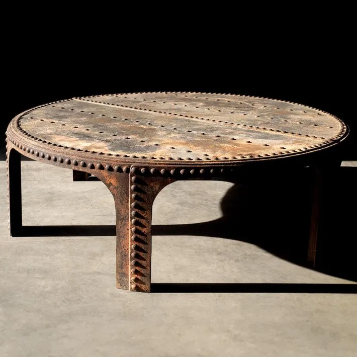 Pamono Large Round Cast Iron Table Discount