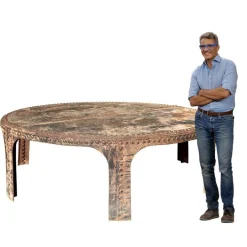 Pamono Large Round Cast Iron Table Discount