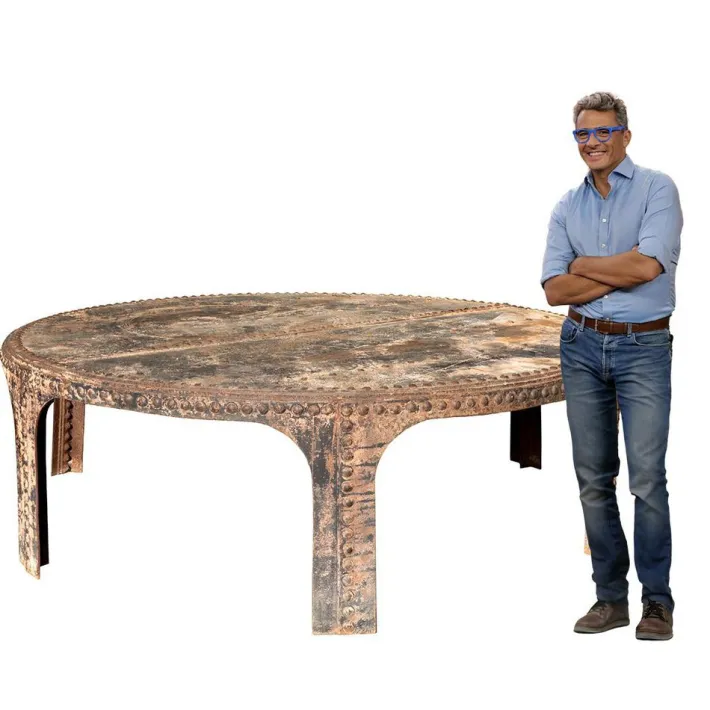 Pamono Large Round Cast Iron Table Discount