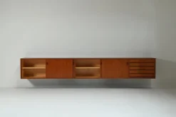 Pamono Large Teak Floating Sideboard, 1960s Sale