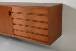 Pamono Large Teak Floating Sideboard, 1960s Sale