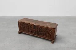 Pamono Large 16th Century Gothic Carved Oak Chest, France Discount