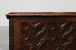 Pamono Large 16th Century Gothic Carved Oak Chest, France Discount