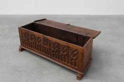 Pamono Large 16th Century Gothic Carved Oak Chest, France Discount