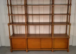 Pamono Large Turned Wood Bookcase, 1970s Discount