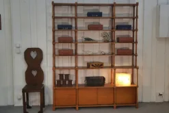 Pamono Large Turned Wood Bookcase, 1970s Discount