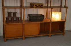 Pamono Large Turned Wood Bookcase, 1970s Discount