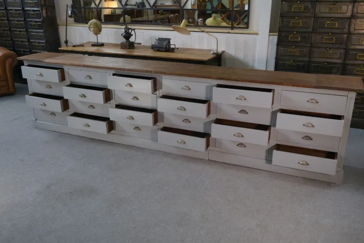 Pamono Large Vintage Drawer Craft Cabinet in Fir, 1950s Hot