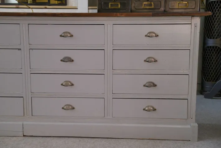 Pamono Large Vintage Drawer Craft Cabinet in Fir, 1950s Hot